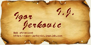 Igor Jerković vizit kartica